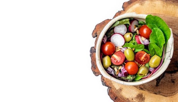 Miska świeżych składników na stole